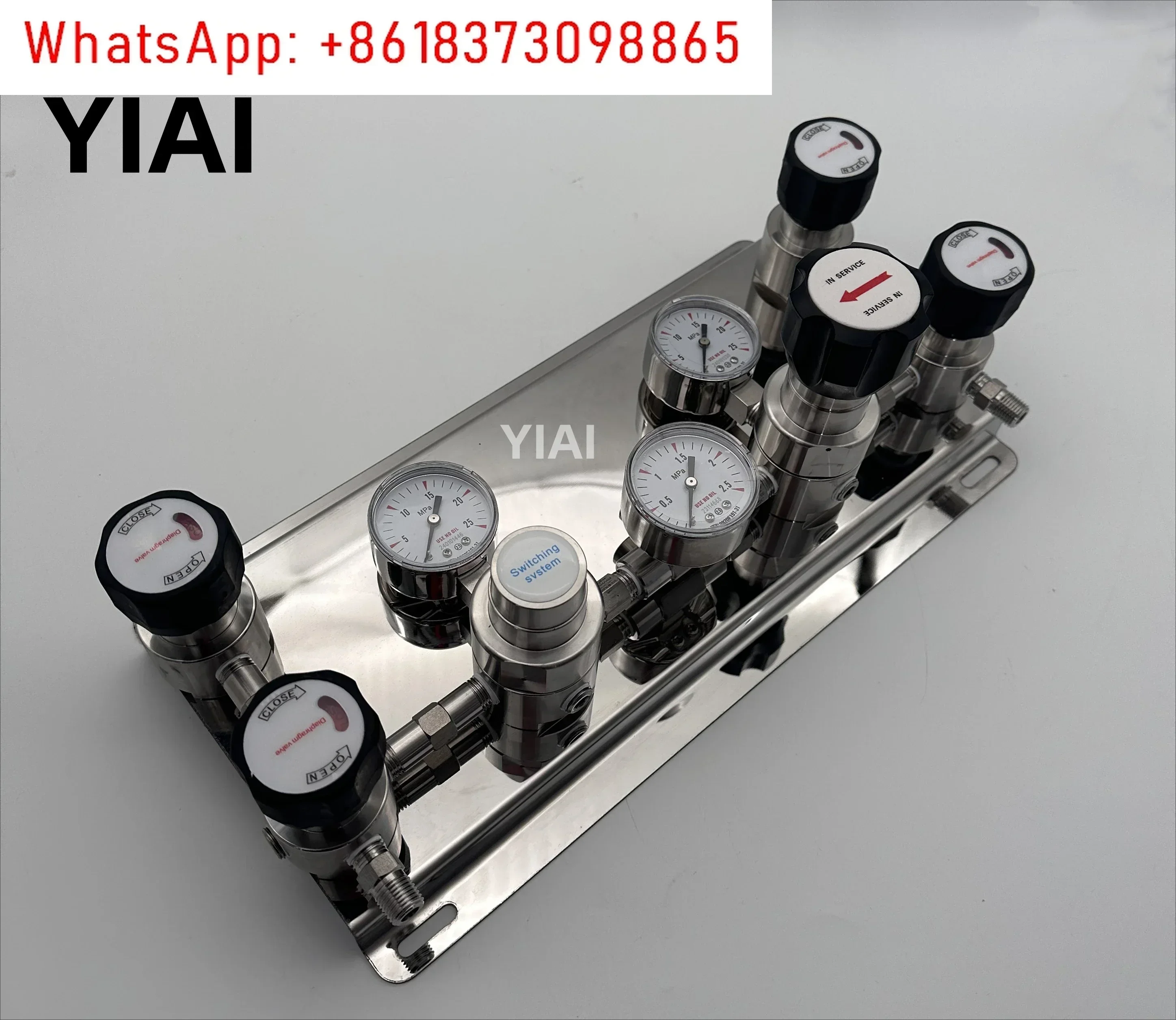 1pcs Semi-automatic switching, double-sided bus, cylinder gas pressure reducing valve control panel