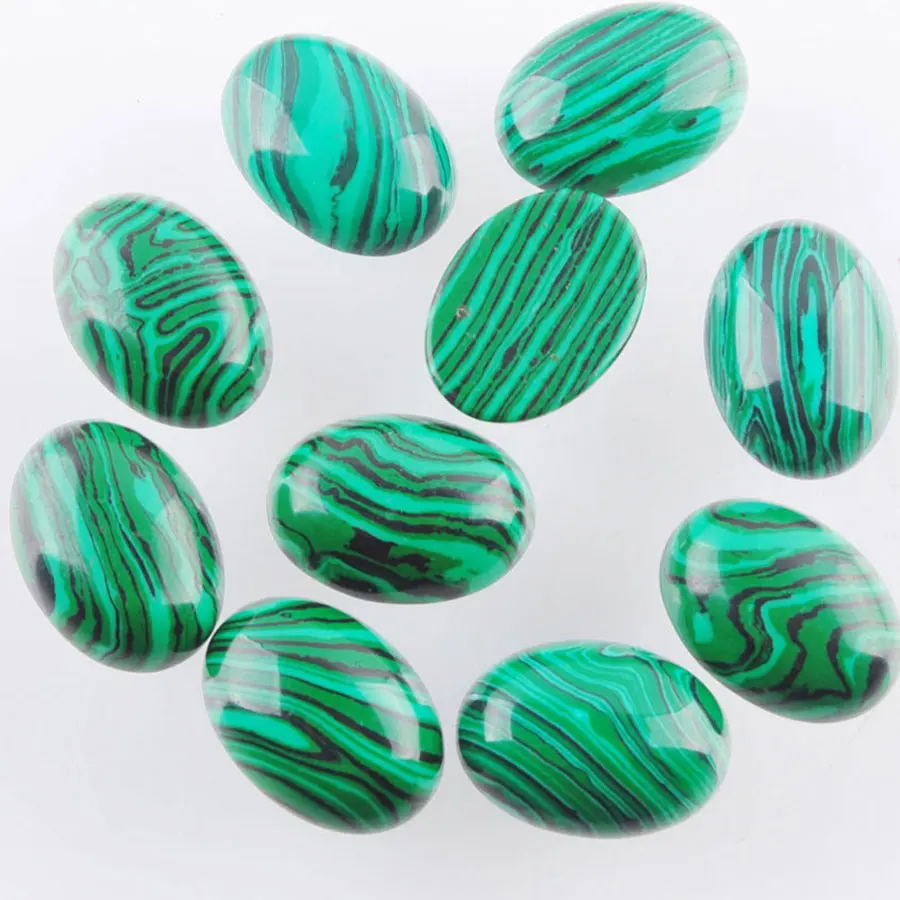 10Pcs/lot Natural Gemstones Amazonite Oval Cabochon CAB Beads No Hole 13x18x5mm Ring Jewelry Make BU803