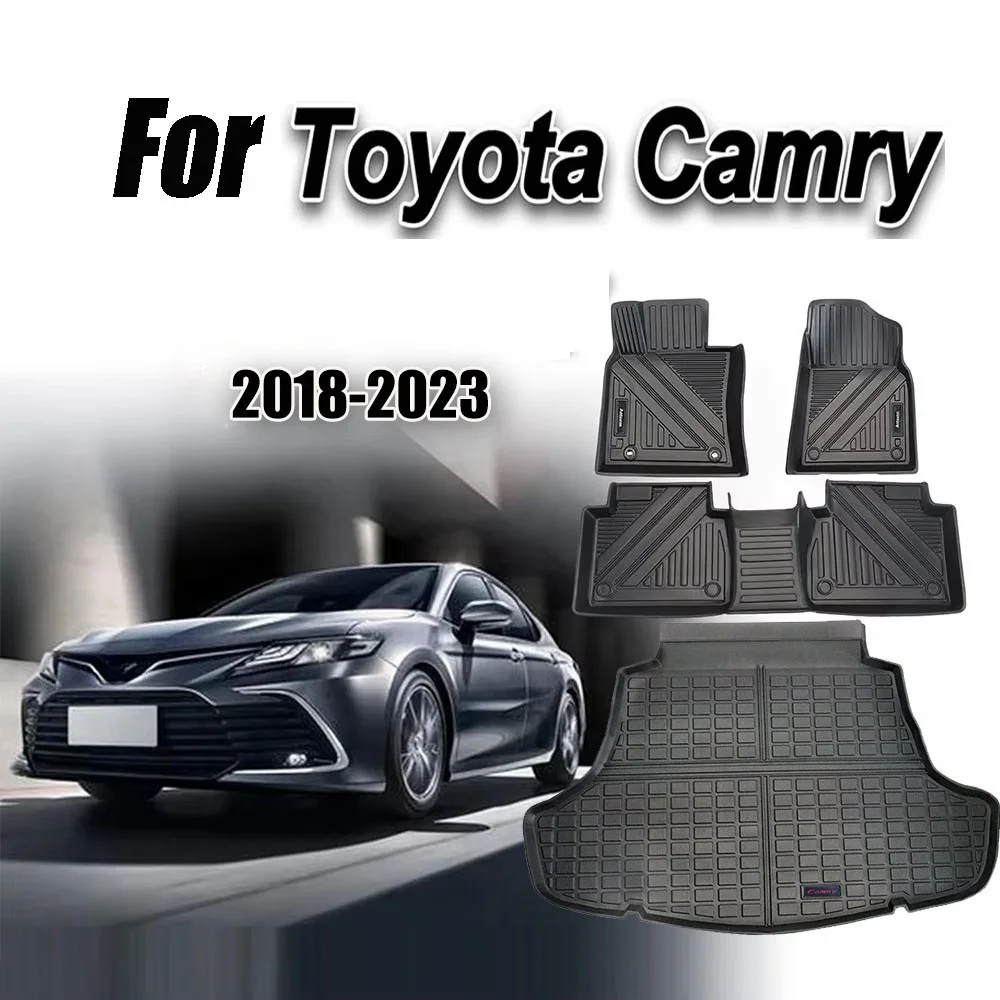 

TPE Floor Mats Fit for Toyota Camry 2023 2022 2021 2020 2019 2018, All Weather Protection Car Mats Includes 1st and 2nd Row