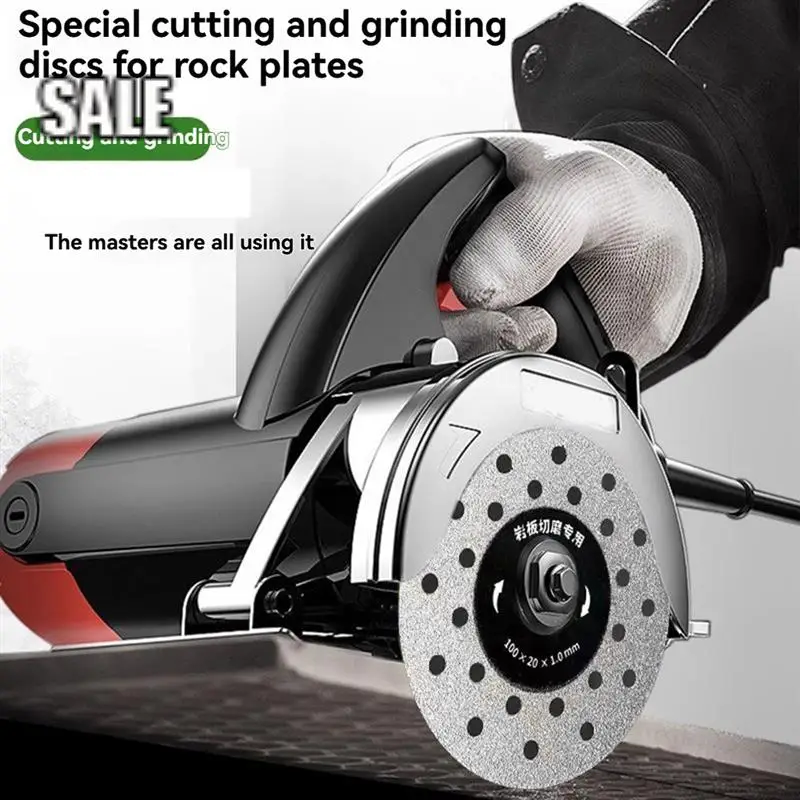 

5PCS Dia 100Mm Rock Grinding Cutting Disc Ultra-Thin Saw Blade Multi Hole Disc Marble Tile Glass Cutter Plate-A68E