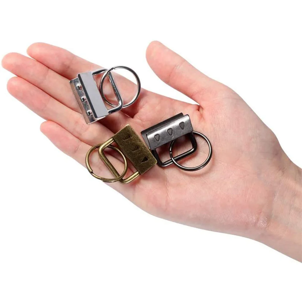 JOHardware-quincaillerie pour clés, 30 pièces de bracelet, ébauches de lanière, pendentif fermoir à pince pour bracelets de sac et artisanat à la main