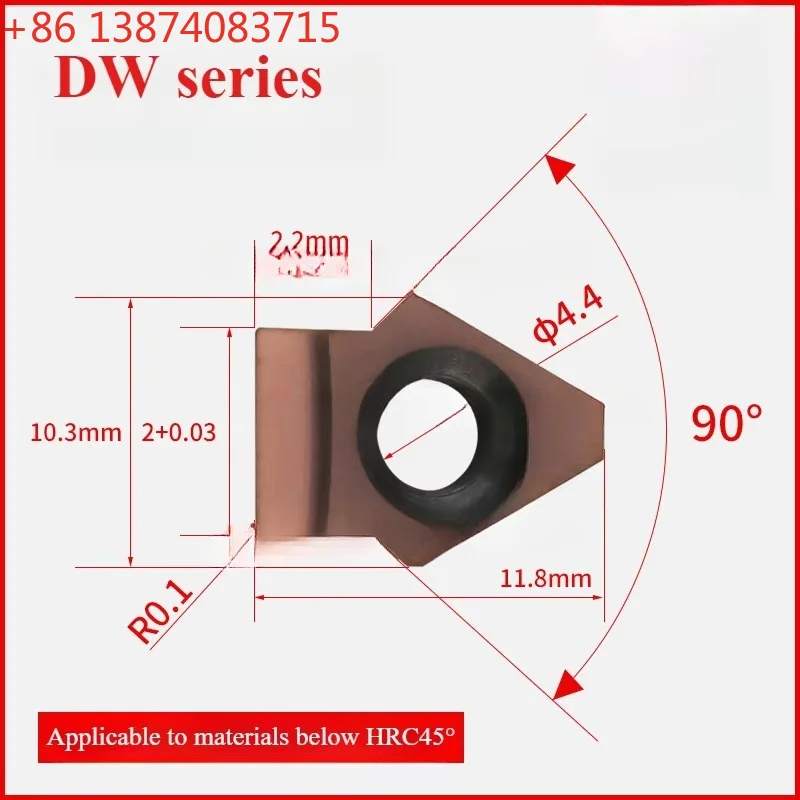 Keyway Broaching Cutter Carbide Insert Blade for CNC Machine To Cut Blind Internal Keyway Slot Groove Spline Shaft
