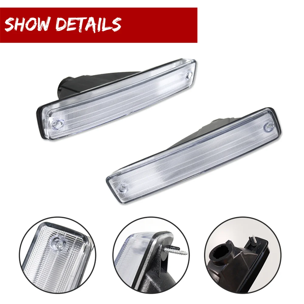 Smoked / Clear Lens Front Bumper Corner Turn Signal Light Cover Shells For 1990-1991 Honda CR-X / CRX  No Bulbs Car Accessorie