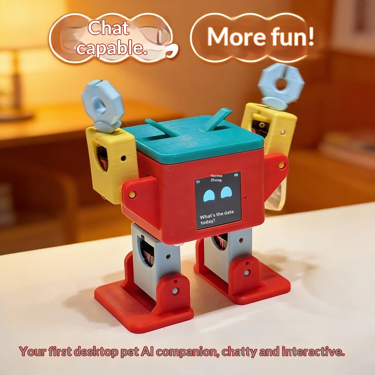 روبوت أوتو المكتبي المدعوم بالذكاء الاصطناعي من ديب سيك مع ميزات الموسيقى والرقص والتفاعل الصوتي، هدية مثالية لجميع الأعمار والمعجبين