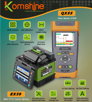 Low Splicing Loss KomShine Mini Fusion Splicer EX39 With Cleaver+QX55-S OTDR 1310/1550nm 32dB w/OPM, OLS ,VFL, Splitter 1:16