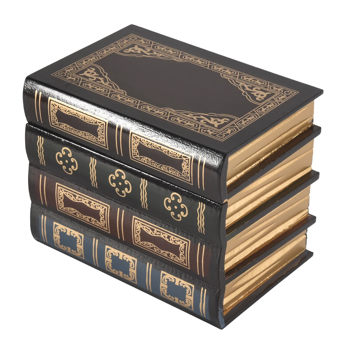 European Retro Storage Box Book Shape Storage Box Wooden Jewelry Box