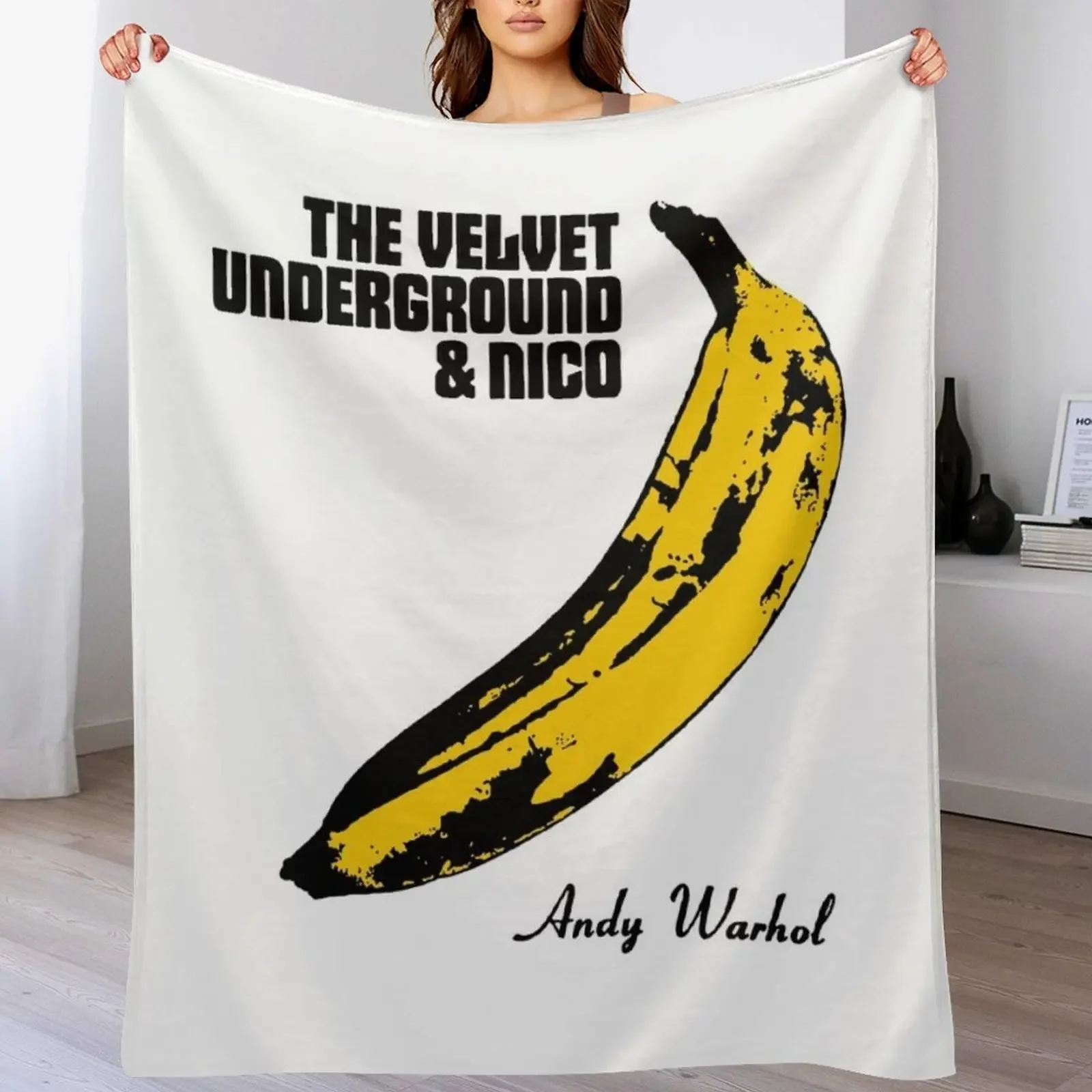 Velvet Banana Underground Throw Blanket Multi Purpose Soft Warm Blanket for Home Travel
