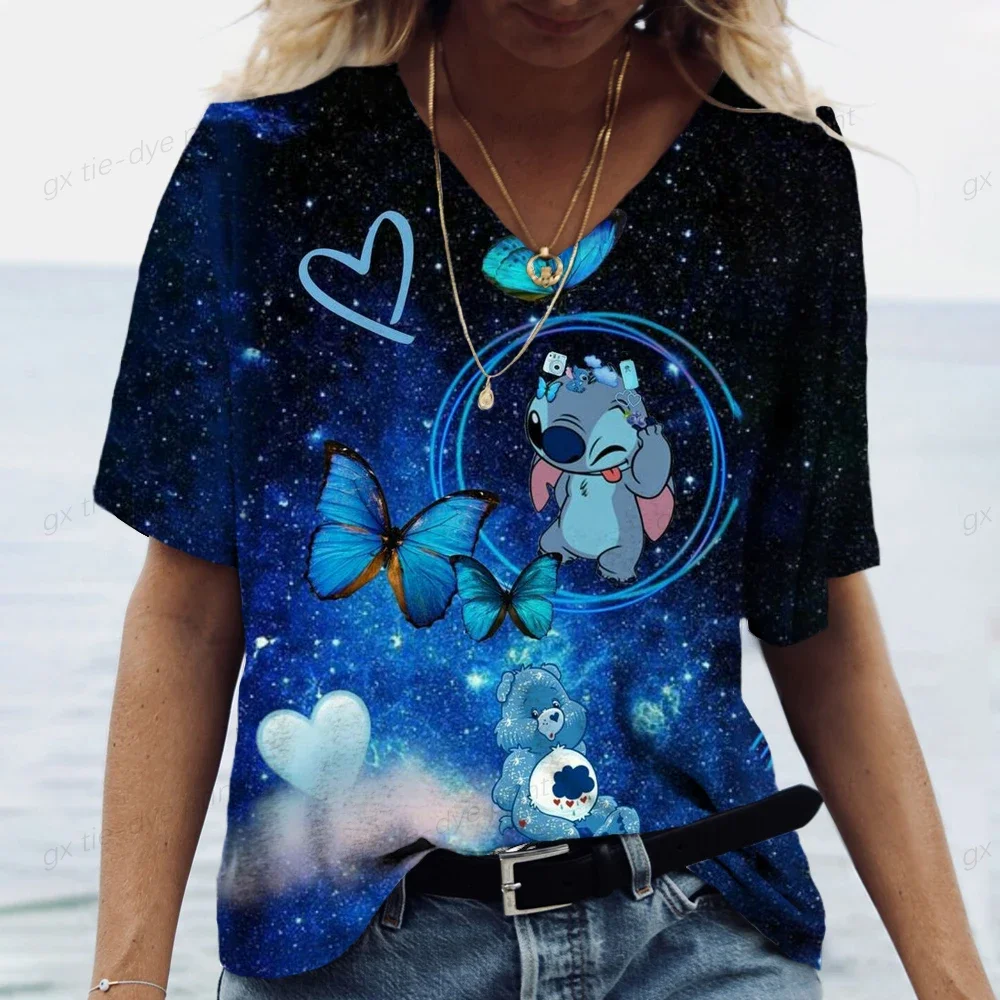 

Новинка 2025 года, винтажные женские футболки с рисунком Диснея в стиле аниме, футболка в стиле Харадзюку, повседневные женские летние женские топы с коротким рукавом