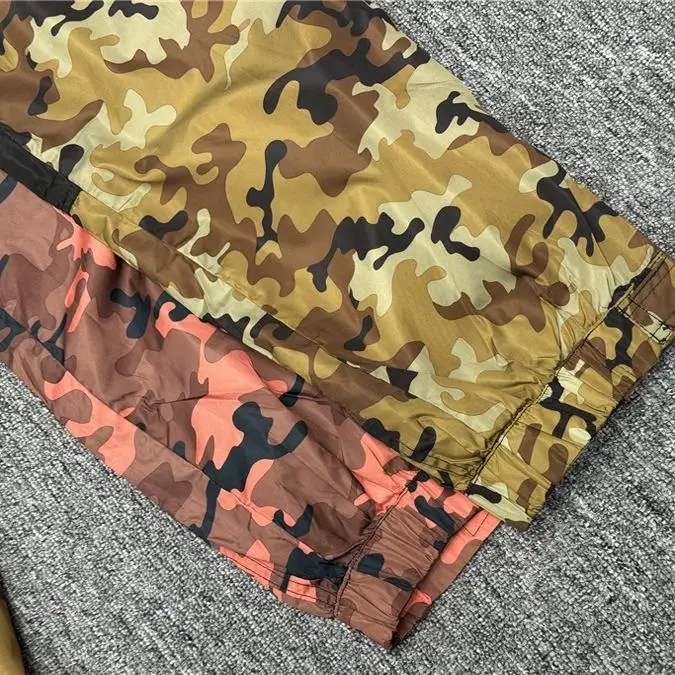 Ao ar livre qui seco fino calças casuais vários kets à prova de vento algemado solto ajuste camuflagem padrão outono temporada roupas masculinas