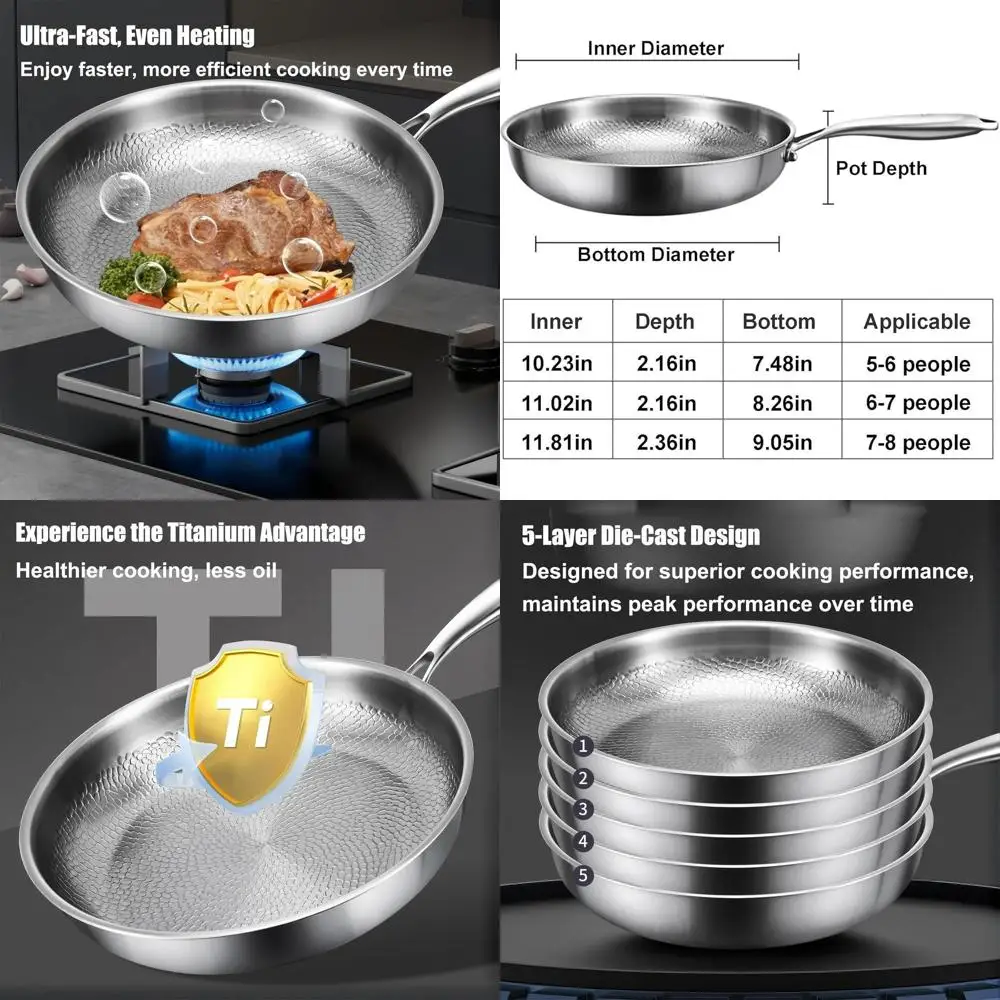 

2025 Ultra-Durable Multifunctional Hammered Pan - Scratch-Resistant Non-Stick with Even Heat Distribution