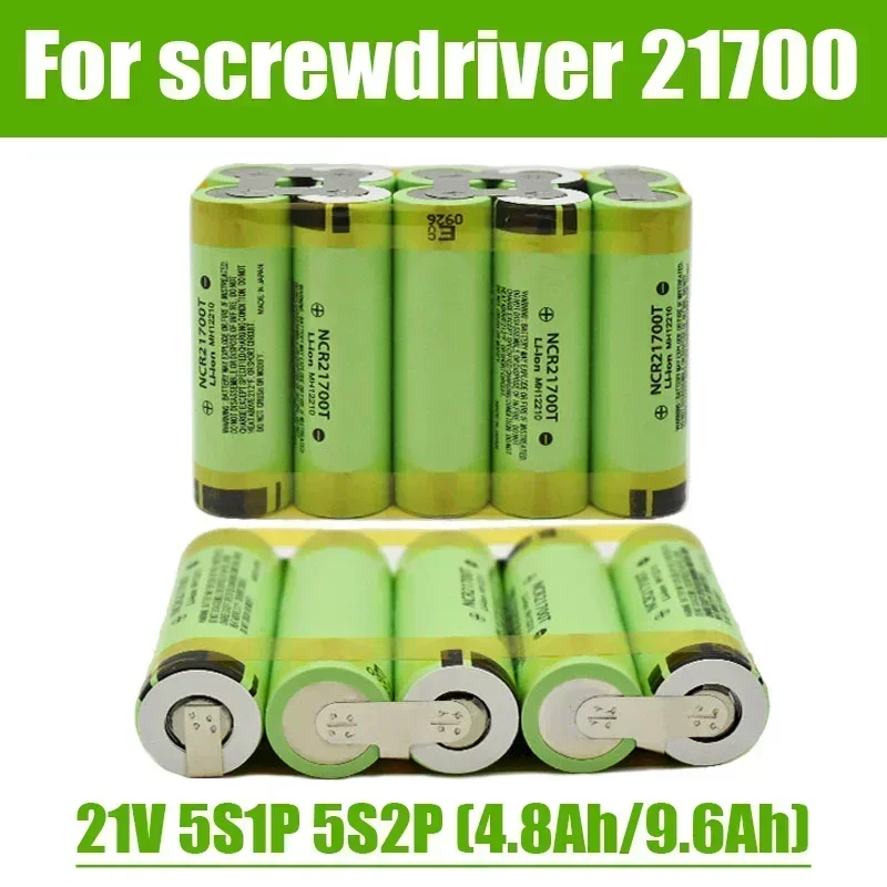 

NEW 21700 4800mAh 9600mAh 20amps 5S1P 5S2P 21V for Screwdriver Batteries Weld Battery Pack