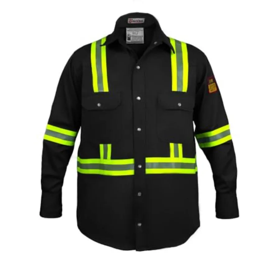 

Flame Resistant High Visibility Hi Vis FR Shirt - 100% C - 7 oz
