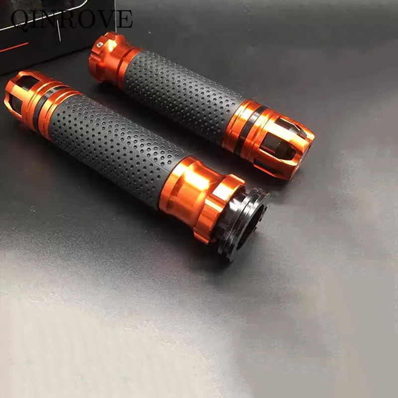 22mm Motorcycle Handlebar Grips CNC Aluminum Rubber Handle Grip Universal For Suzuki Burgman 125 GSXR 600 SV 650 S GSR 400 750