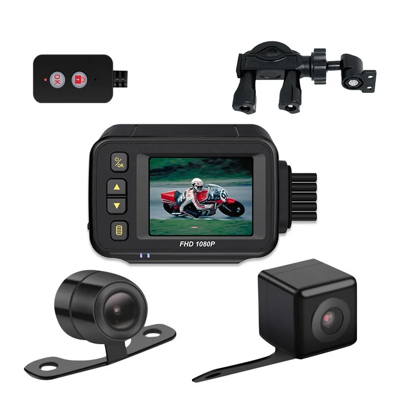 MT30 Motorcycle Electric Driving Recorder Front and Rear Dual Lens Wide Angle High Definition Waterproof Wire Control Capture
