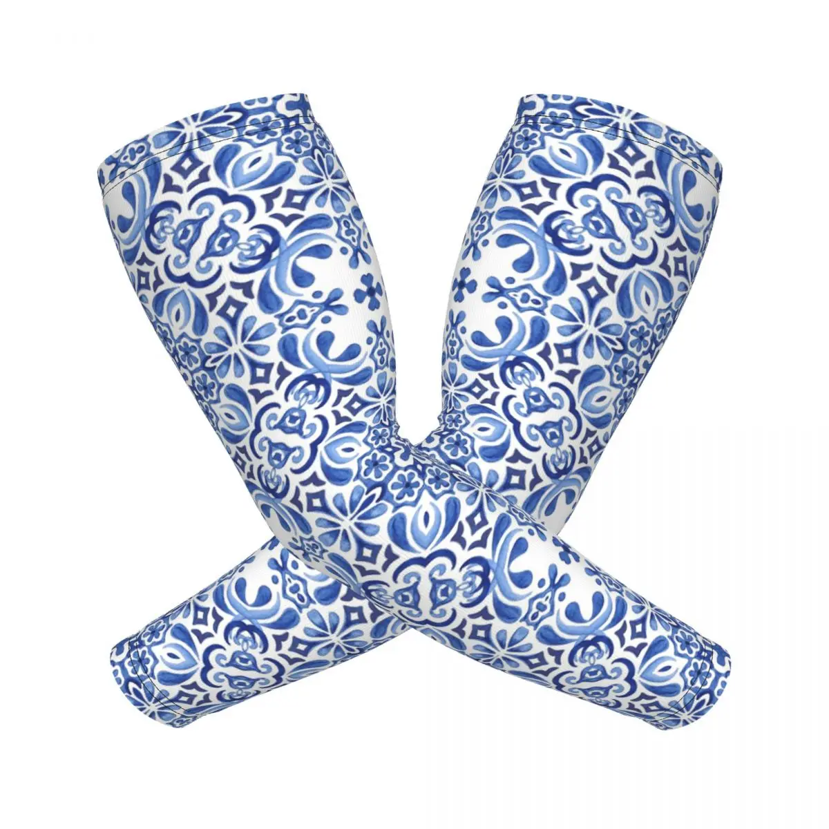 

Средиземноморская мозаичная плитка Azulejos, рукава для мужчин и женщин, защита от солнца и ультрафиолета, накидка для татуировок, спортивное охлаждение, велоспорт