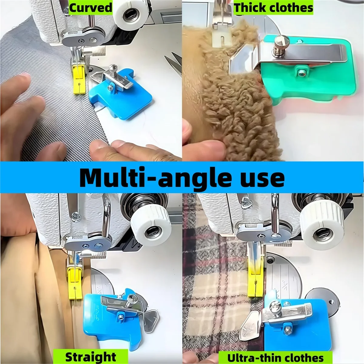 AA98 Magnetic Seam Guide for Sewing Machine, 2pc Magnetic Seam Guide with Clip, Sewing Machine Universal Accessories Blue