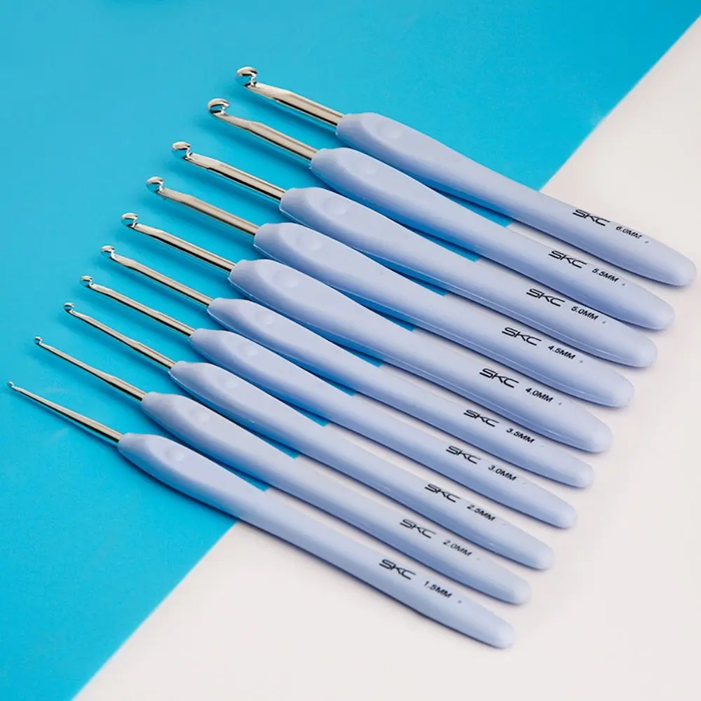 DIY Soft Handle Knitting Needles Aluminum Multisize Crocheting Hooks Long Weaving Tool Scarf