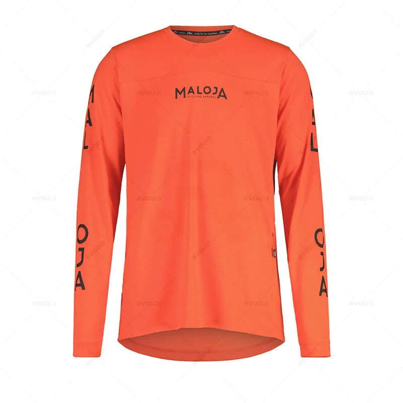 Maloja Racing Team T-Shirt, MTB Motocross Jersey, Summer Quick Dry Breathable Downhill Jersey, Off-Road Mountain Bike T-Shirt