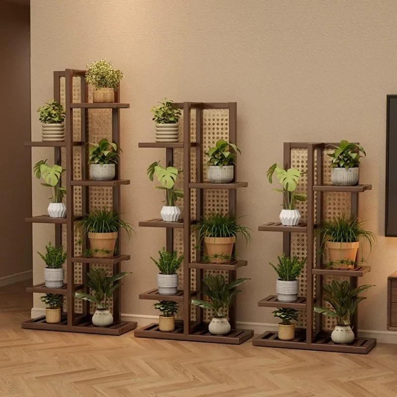 Outdoor Garden Plant Stand Flower Display Shelves Wooden Plant Stand Terrace Wall Estante Para Plantas Vintage Furniture