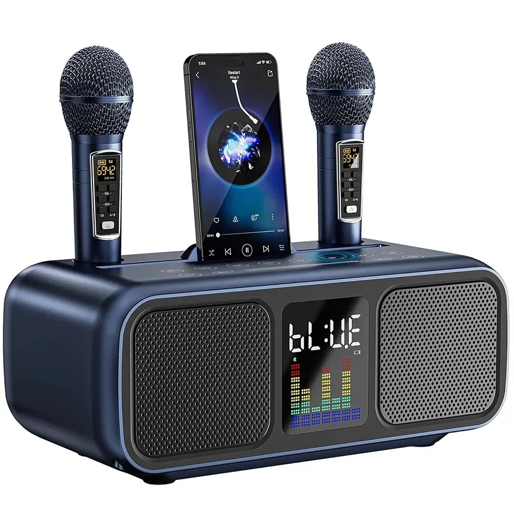 Karaoke Bluetooth Speaker Microfone sem Fio All-in-one Machine Subwoofer de Entretenimento Portátil Conjuntos Estéreo Doméstico Profissional