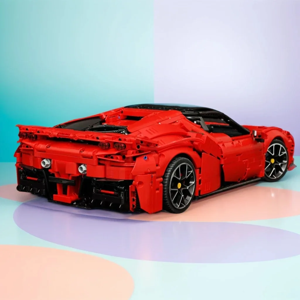 

4347 шт. MOC суперкар масштабная серия Ferrari SF90 Stradale масштаб 1:8 гиперкар дизайн DIY модель строительные блоки игрушки на день рождения подарок
