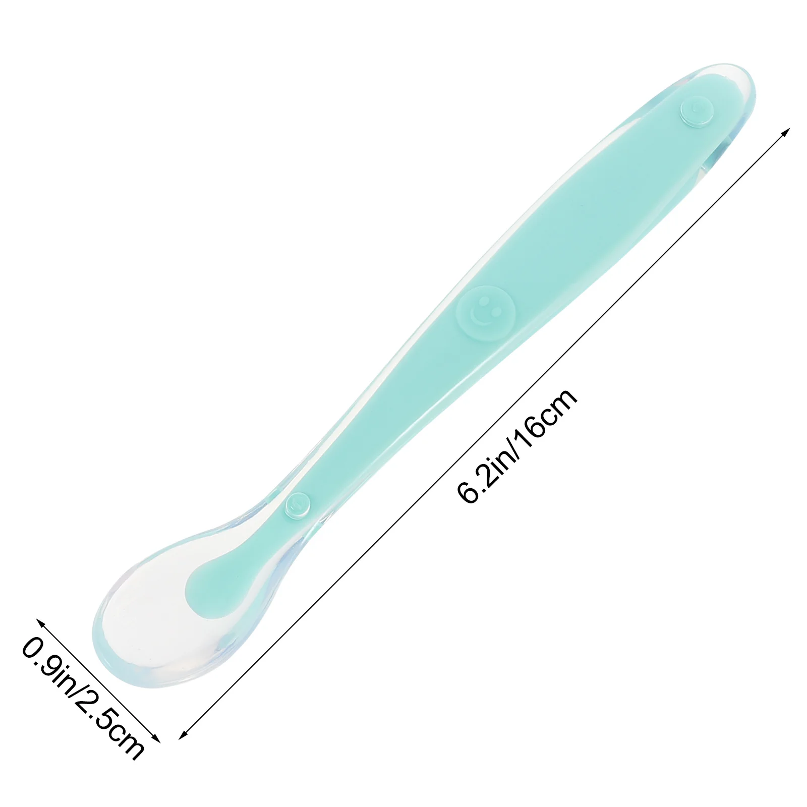 2 قطعة ملاعق تدريب الطفل حجم أواني السيليكون التغذية الذاتية حقيبة للتخزين طفل ملعقة أواني #1