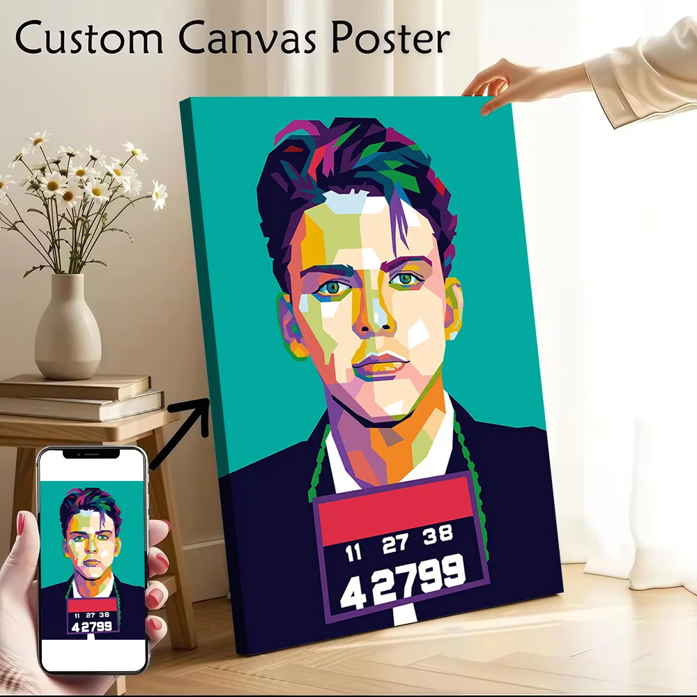 Frank Sinatra Actor Canvas Poster Wall Art Customizable High Quality Printed Picture for Vintage Decor Living Room Bedroom Mural