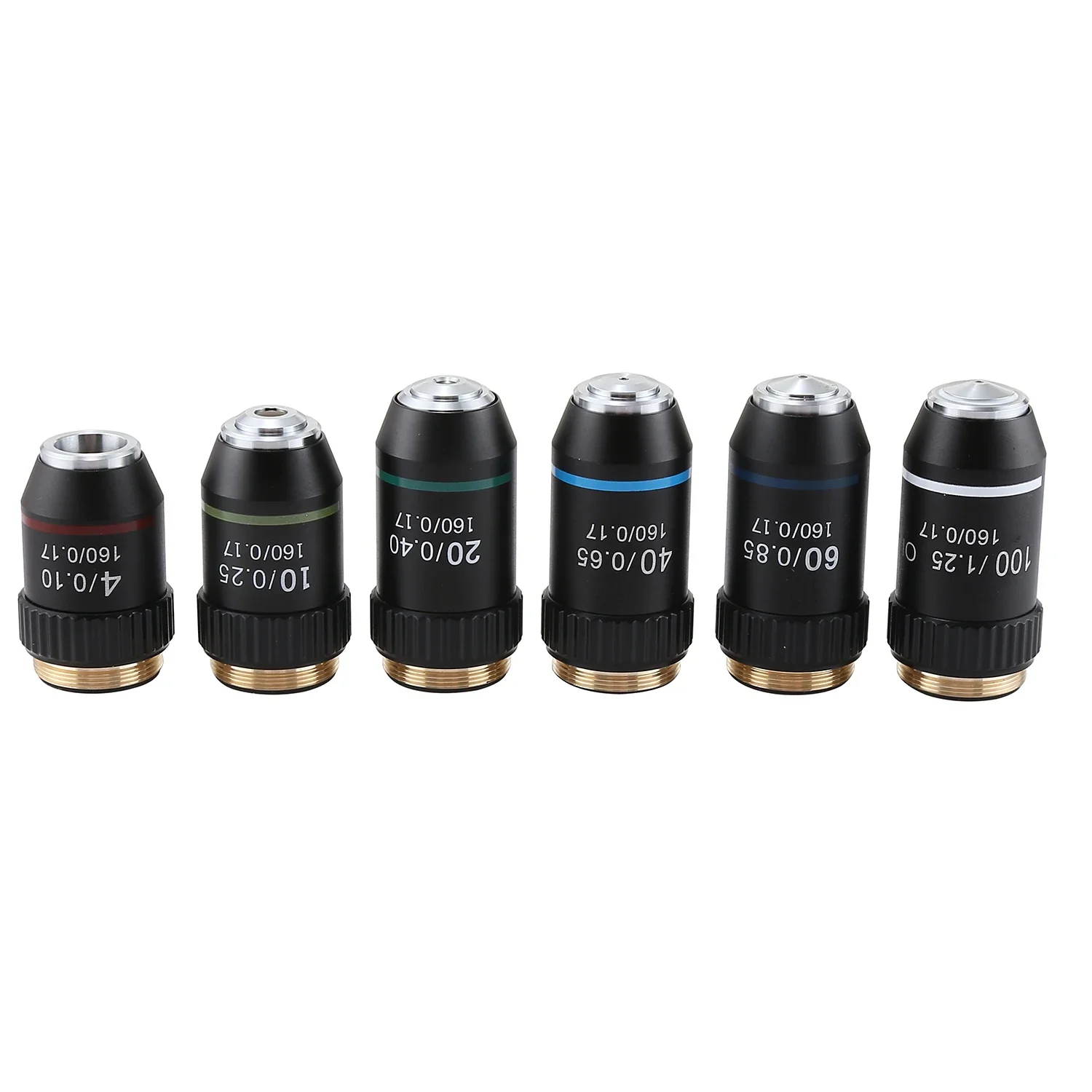 Objectif 4X 20X 40X 60X 100X S pour microscope biologique, 20,2 mm RMS, conception achromatique, instrument de laboratoire