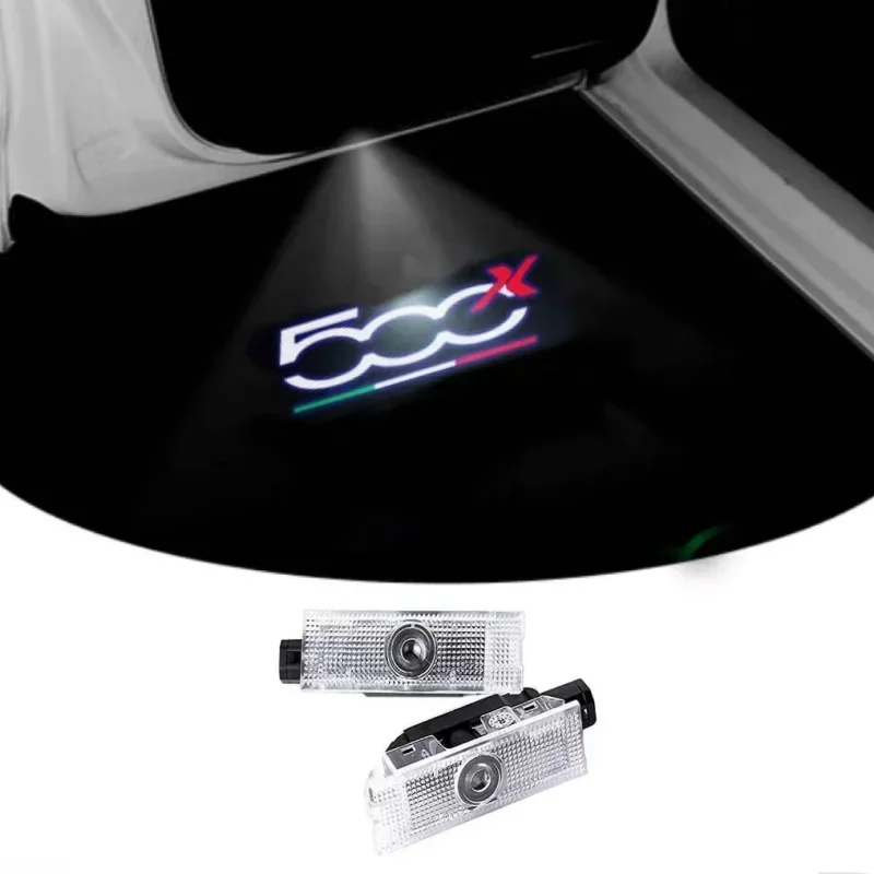 

Led Car Door Welcome Laser Projector Logo Light Universal Emblem Lamps for Fiat 500X 500 500L Grande Punto Auto Door Decorative