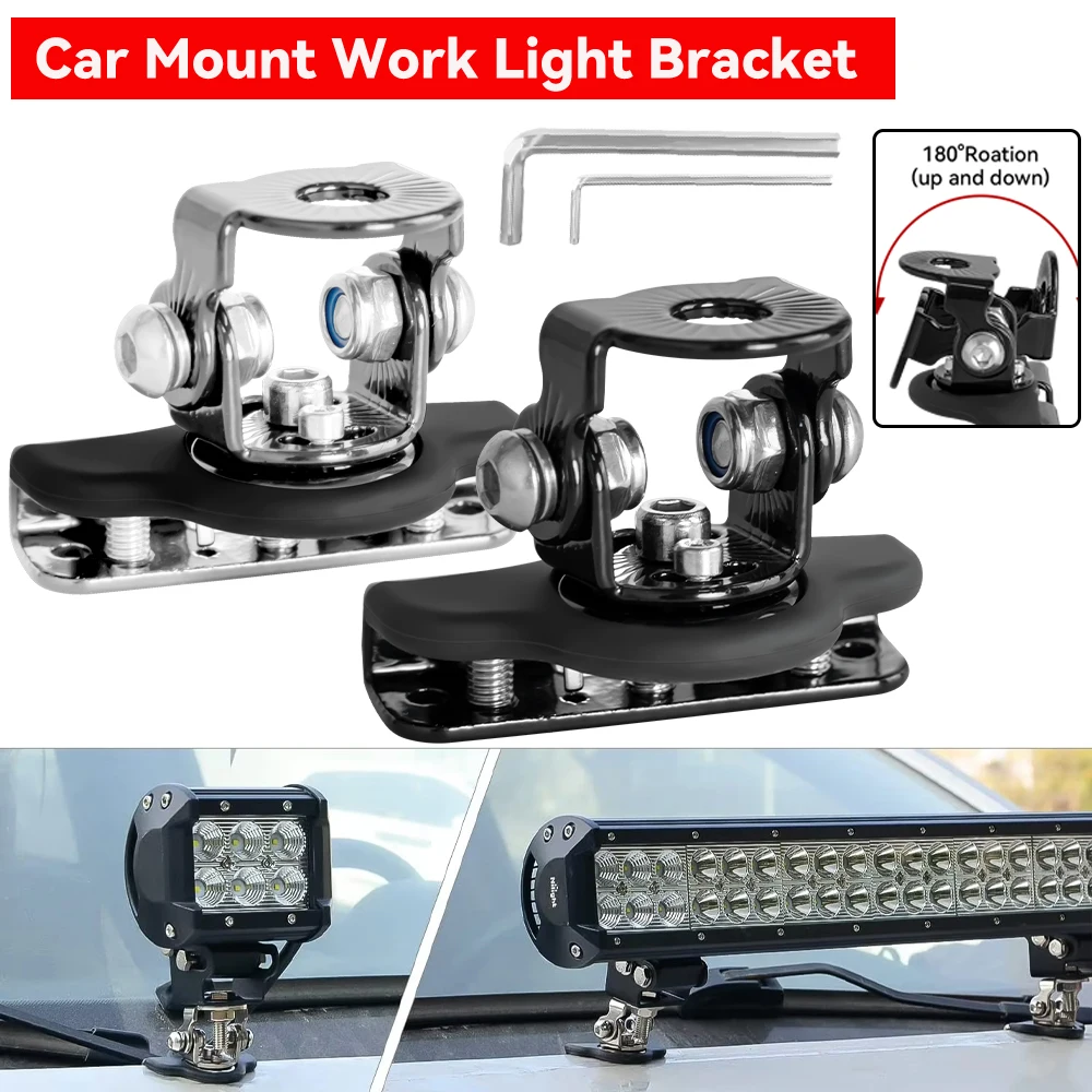 Light Bar Mounting LED Car Headlight Holder Flood Spotlight Stand Bar Bracket Lights Clamp Off Road 4x4 Auto Accessories