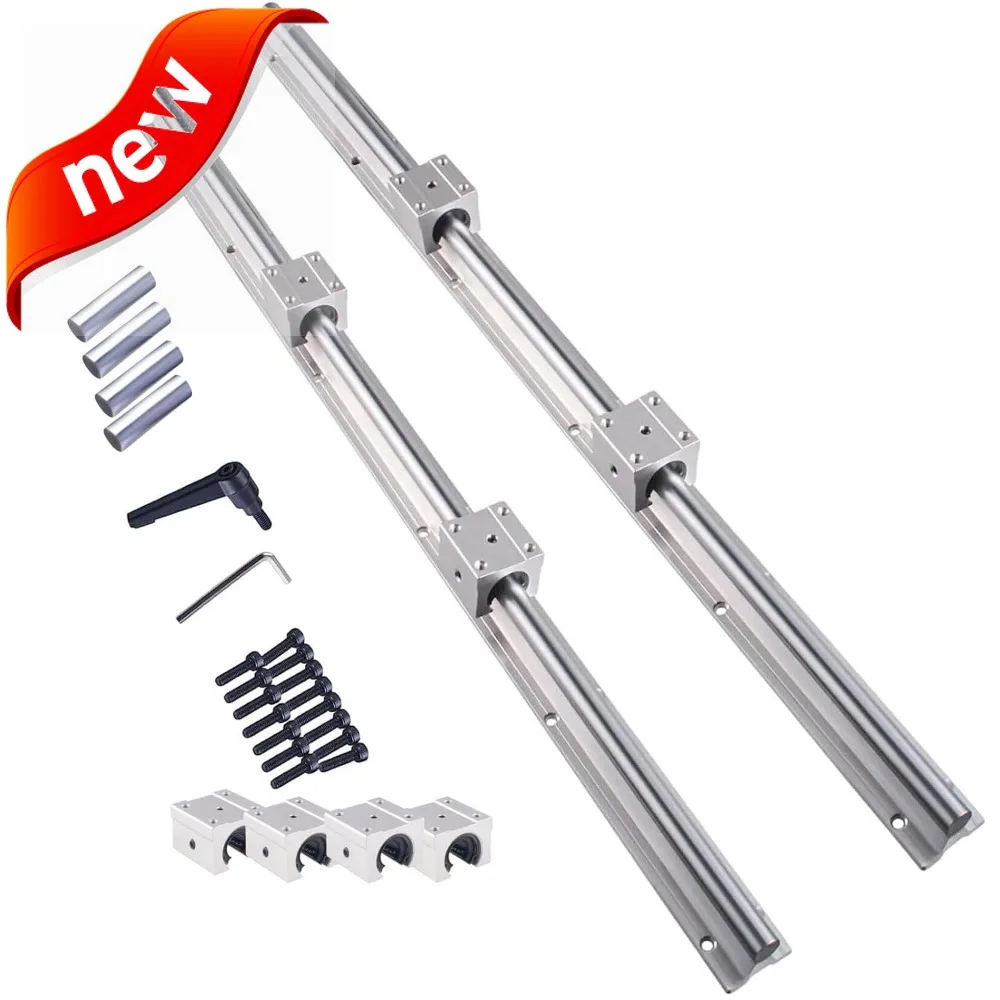 

Комплект линейных направляющих SBR20 3000 мм с 8 блоками и дюбелями для фрезерных станков с ЧПУ, автомата «сделай сам»