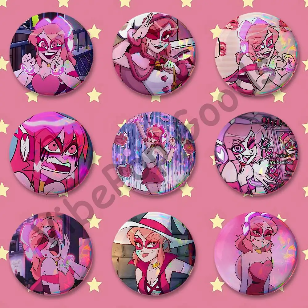 M-Miss H-Heed V-Villainous HD Print Badges Pretty Round Display Brooches IP merchandise 32mm 58mm 75mm 44mm 25mm