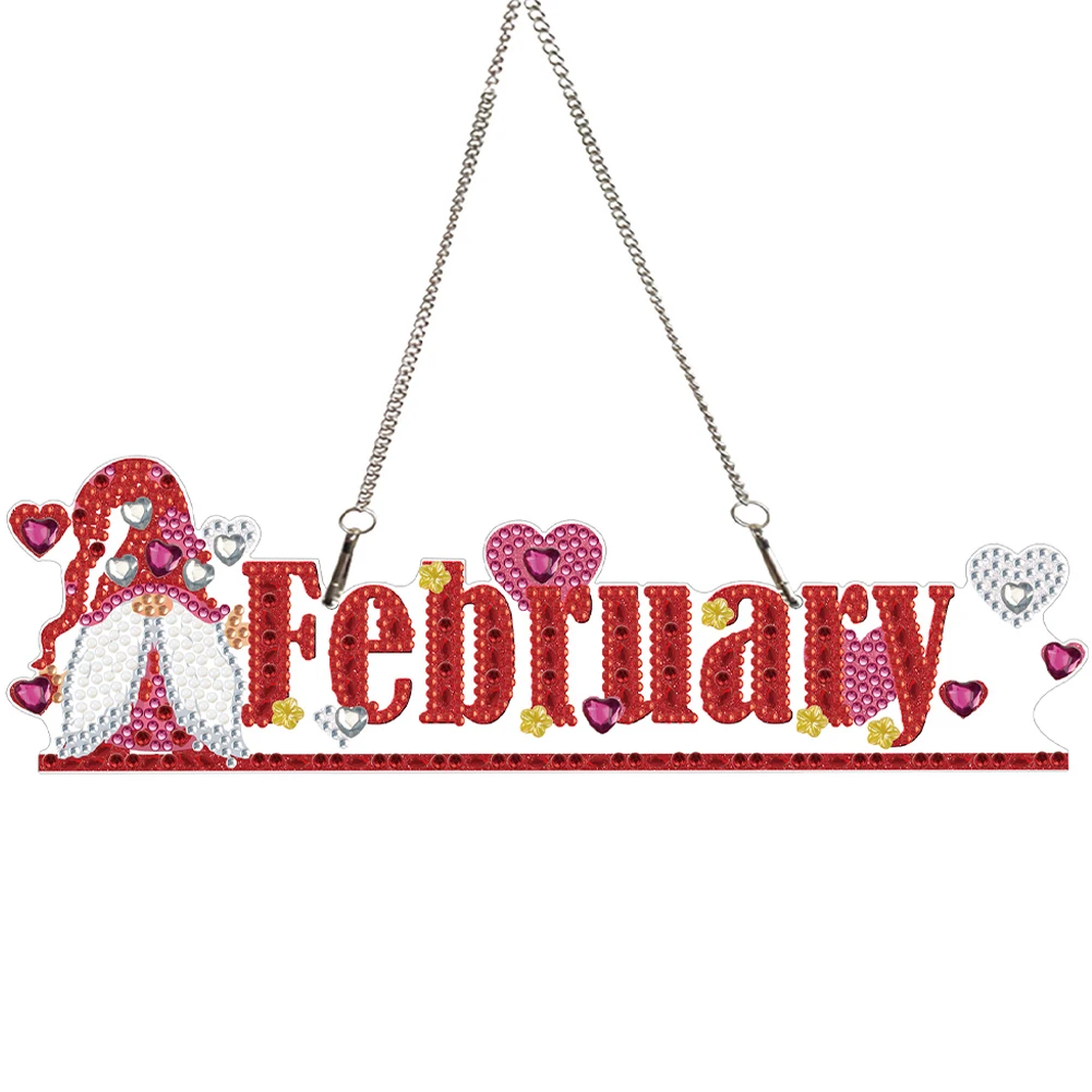 

Gnome 2D Flat DIY Rhinestone Diamond Art Window Pendants Diamond Painting Set Diamond Art Pendant Wall Decor for Home & Windows