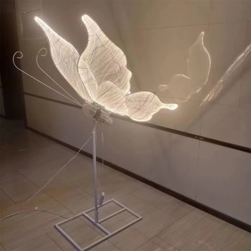 Led Moving Wings Butterfly Blue Pink Purple Led Butterfly for Wedding Party Event Decoration