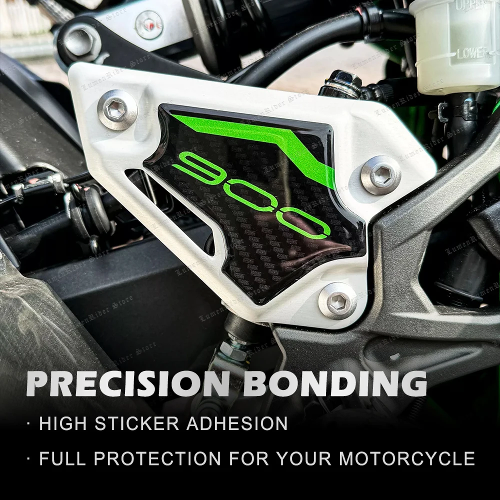 For Kawasaki Z900 Z 900 2024  Motorcycle Accessories 3D Resin Sticker Guards Heel Pad Protective Sticker view 4