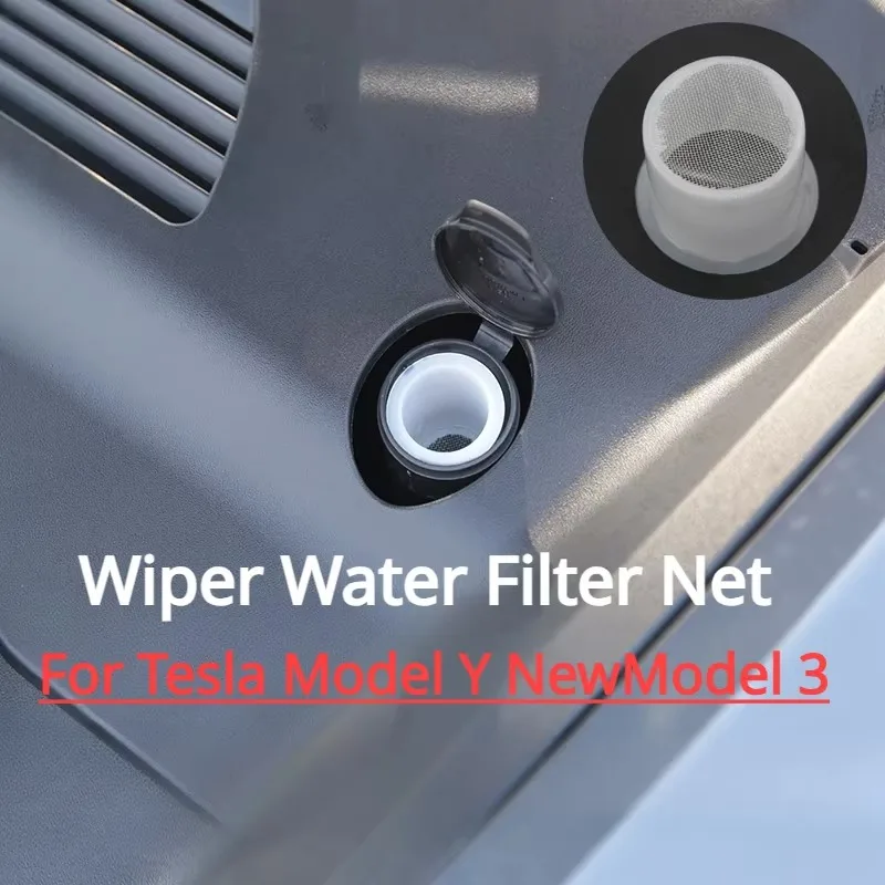 Wiper Water Filter Net for Tesla Model Y 21-24 Front Hood Filter Wiper Tank Filling Port Funnel Net Model Y Juniper 2025 Parts