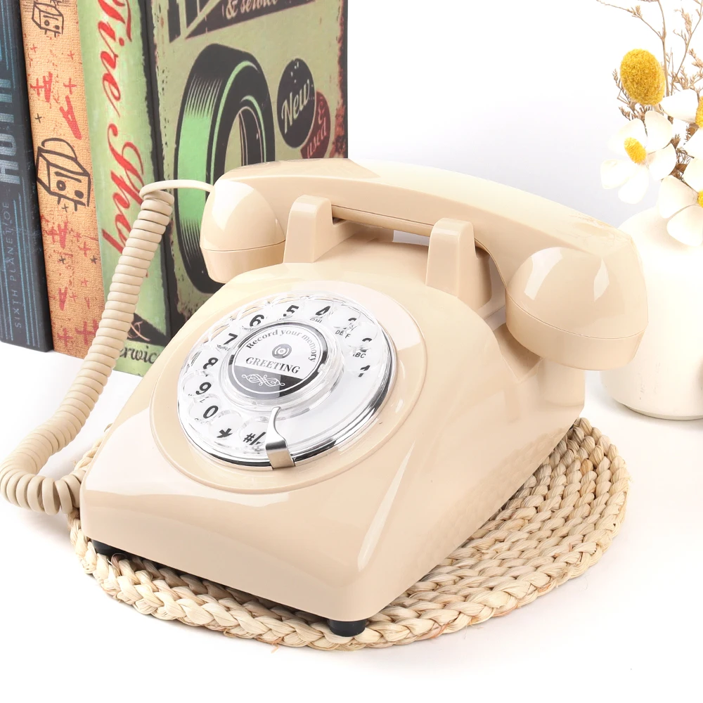CHEETA Factory sale Audio Guestbook Rotary Keypad Phone Antique Guestbook Ideas Recording Audio Guest Book Wedding Phone