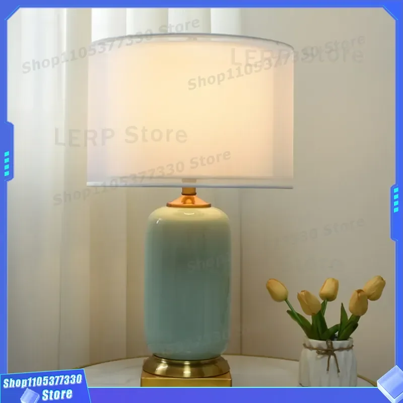 Modern Simple Vase Table Lamp for Living Room Bedroom French Style Light Luxury Decorative Nightstand Light Hotel Study Desk
