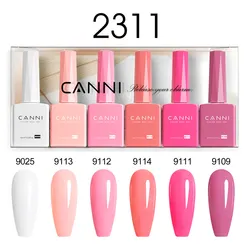 2/6pcs*9ml HEMA FREE CANNI Gorgeous Color Nail Gel Polish Kit Full Coverage Semi Permanent Nail Manicure Soak Off UV LED Gel Set