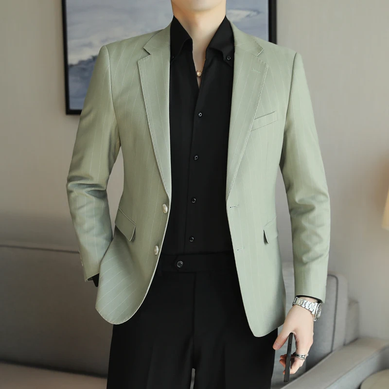 2024 New High-end All-in-one Handsome Wedding Casual Men\'s Two Button Suit Fashion Boutique Slim Suit Single West Coat  S-5XL