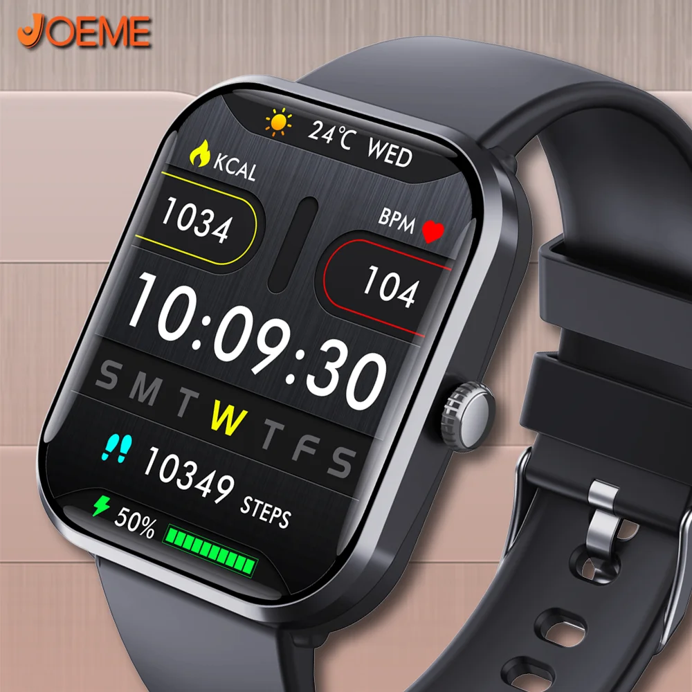 

Мужские и женские Смарт-часы JOEME, спортивные Смарт-часы F96 с Bluetooth, мониторингом здоровья и кислородом в крови, 24 часа, 2024