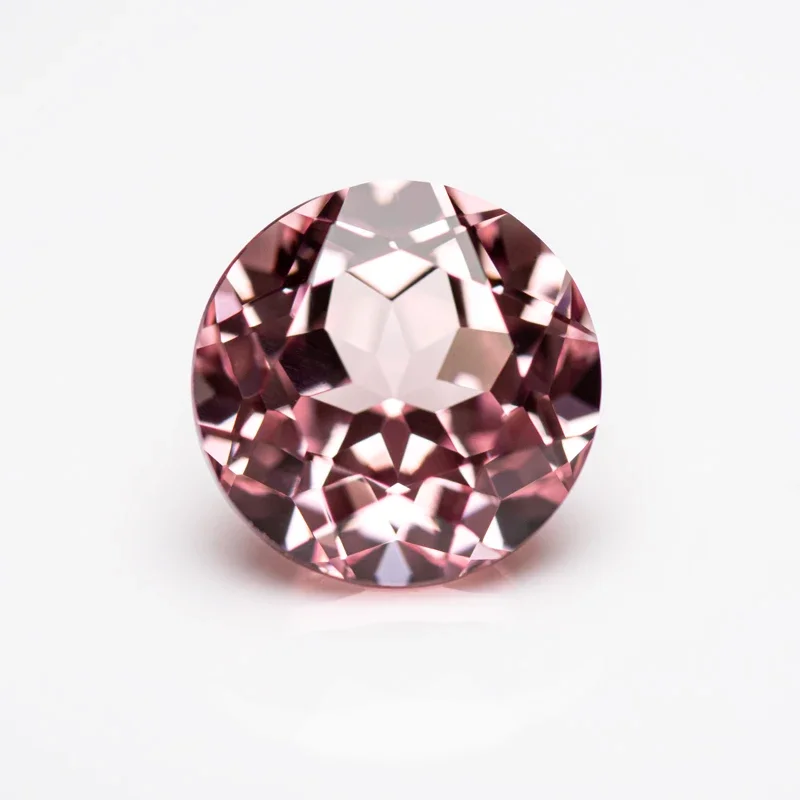 

Lab Grown Sapphire Sakura Pink Color Round Cut Top Quality Gemstones Charm Beads for Jewelry Making Selectable AGL Certificate