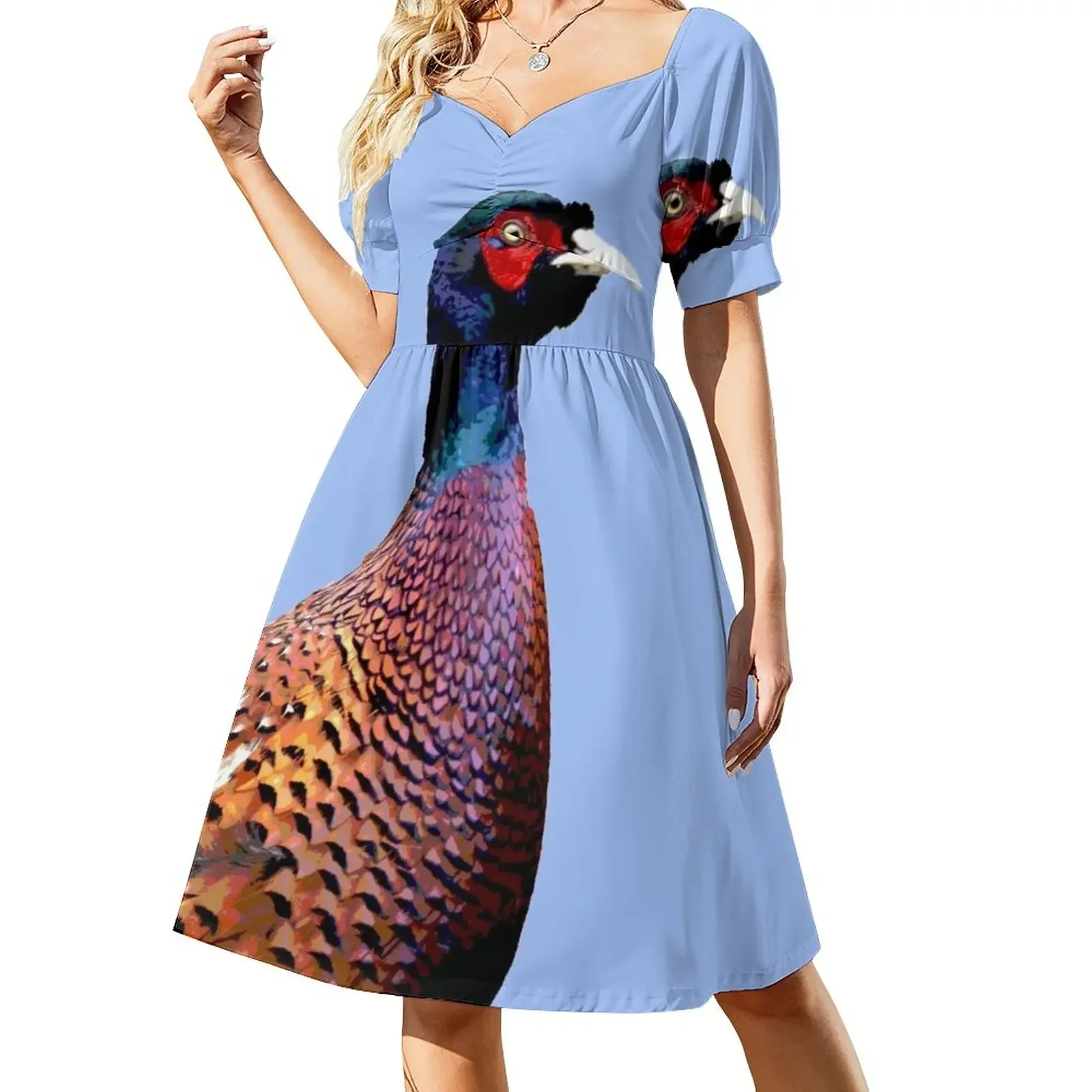 

Pheasant Sleeveless Dress cute dress purple dress Woman clothing sexy short dresses daring