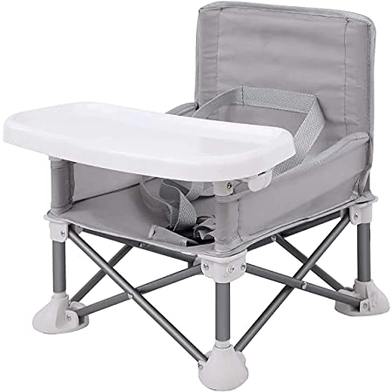 Baby Opvouwbare Draagbare Eetkamerstoel Met Bordgordel Kinderstrandstoel Camping Kind Comfortabel Voederzitje Baby