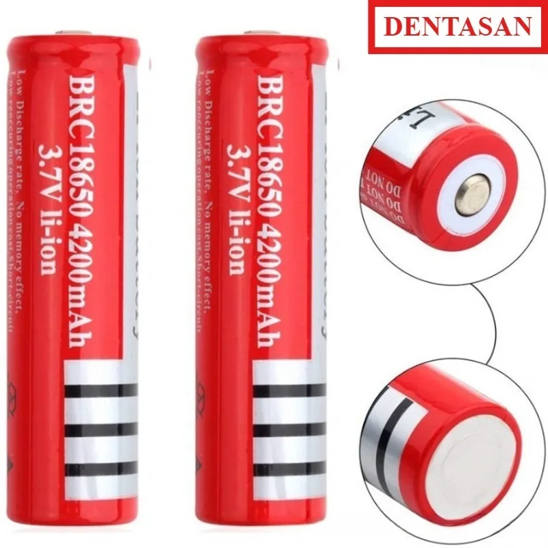 

18650 3.7V 4200mAh Pointed Rechargeable Lithium Battery with PTC Protection Suitable for Flashlight Small Fan Lithium Battery