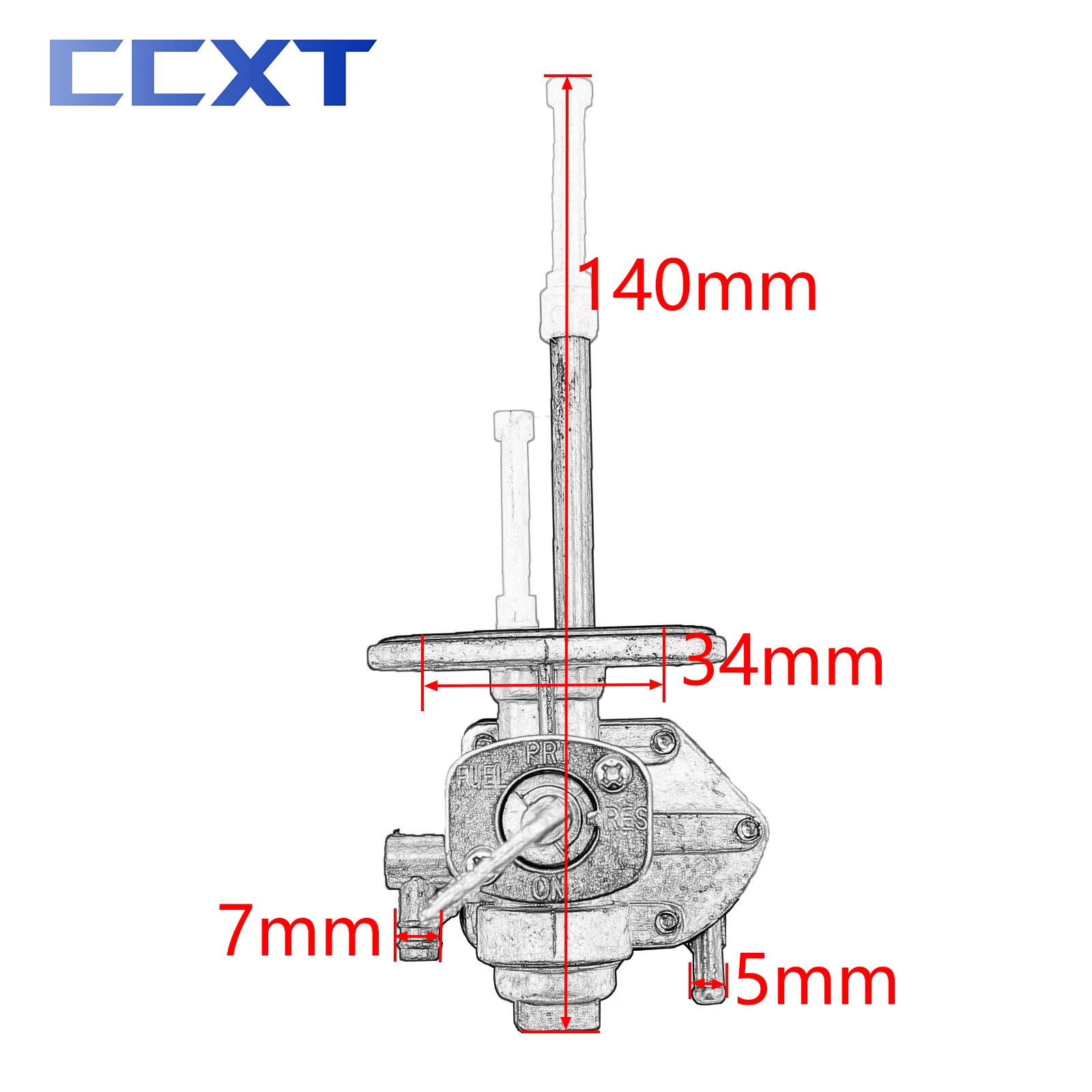 Bomba de interruptor de válvula de Gas de llave de purga de combustible de motocicleta de 34mm para Suzuki LT50 LTZ50 KFX50 Bandit GSF600 GSF1200