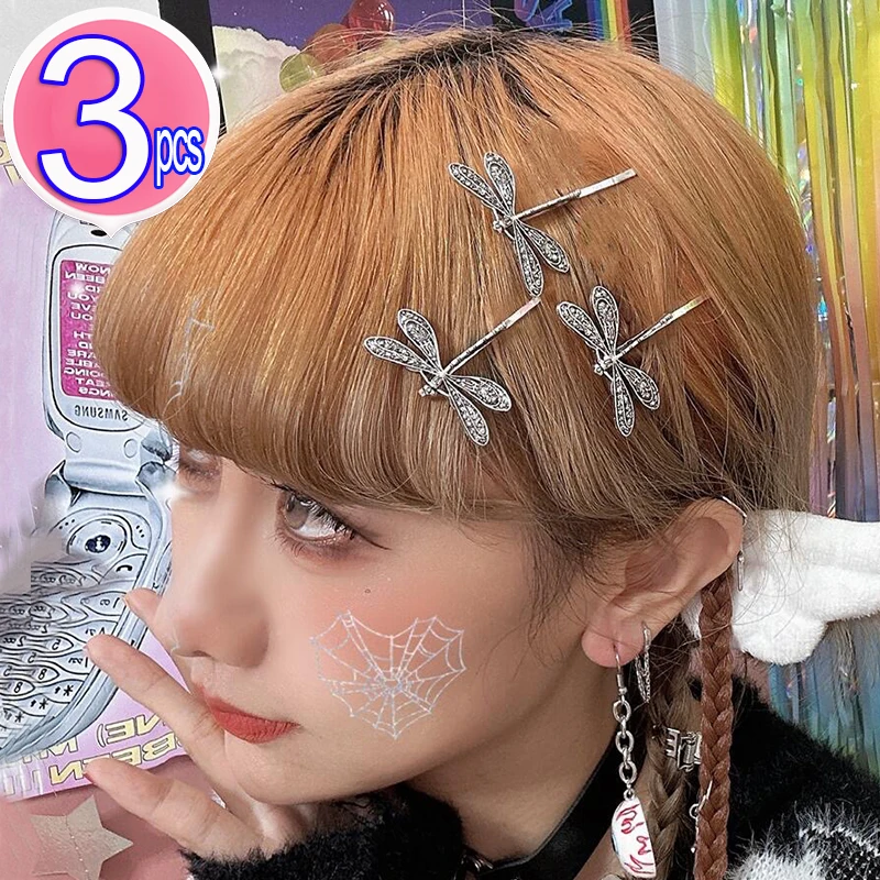 

3/1pcs Retro Dragonfly Hair Clip for Women Vintage Side Clips Bobby Animal Barrettes Bride Wedding Hairpin Jewelry Accessories