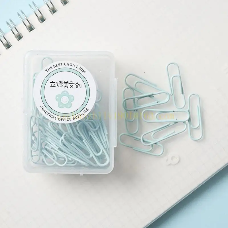 62KA Metal Paper Clips Macaron Rust odporne na użytek osobistego w szkole