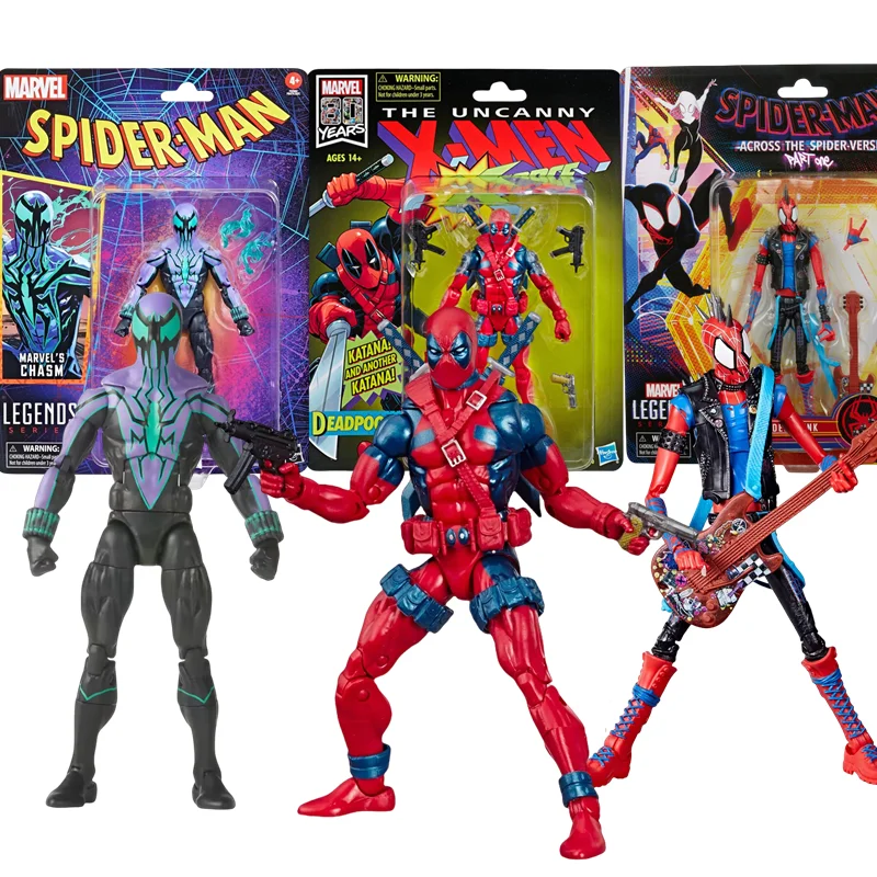 Hasbro Spider Man Peter Park Chasm Ben Reily Deadpool Punk Hobie Brown Action Figure Collectible Movie Model Doll Kids Toys Gift