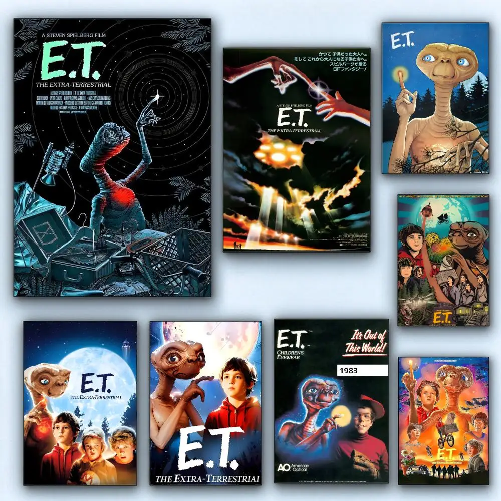 movie E.T. the Extra-Terrestrial Poster Wall Posters Self-Adhesive Wall Stickers Home Decoration for Bedroom Living Room